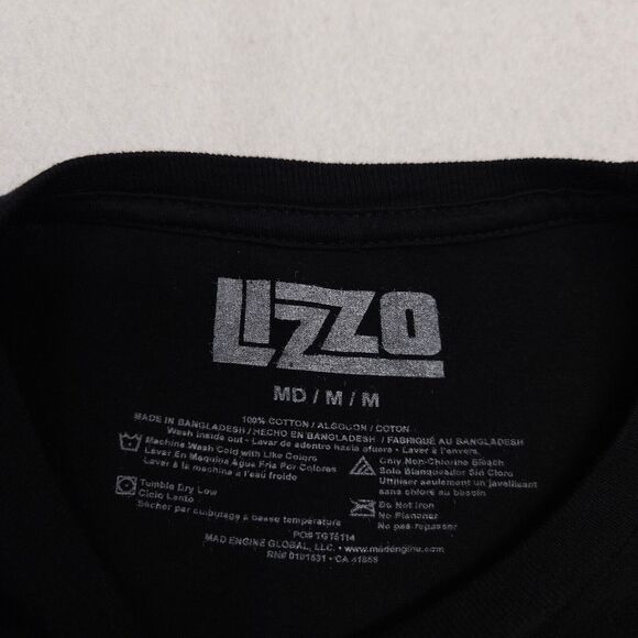 Lizzo Crew Neck Short Sleeve Graphic T Shirt Mens Size Medium M Black - Picture 3 of 9